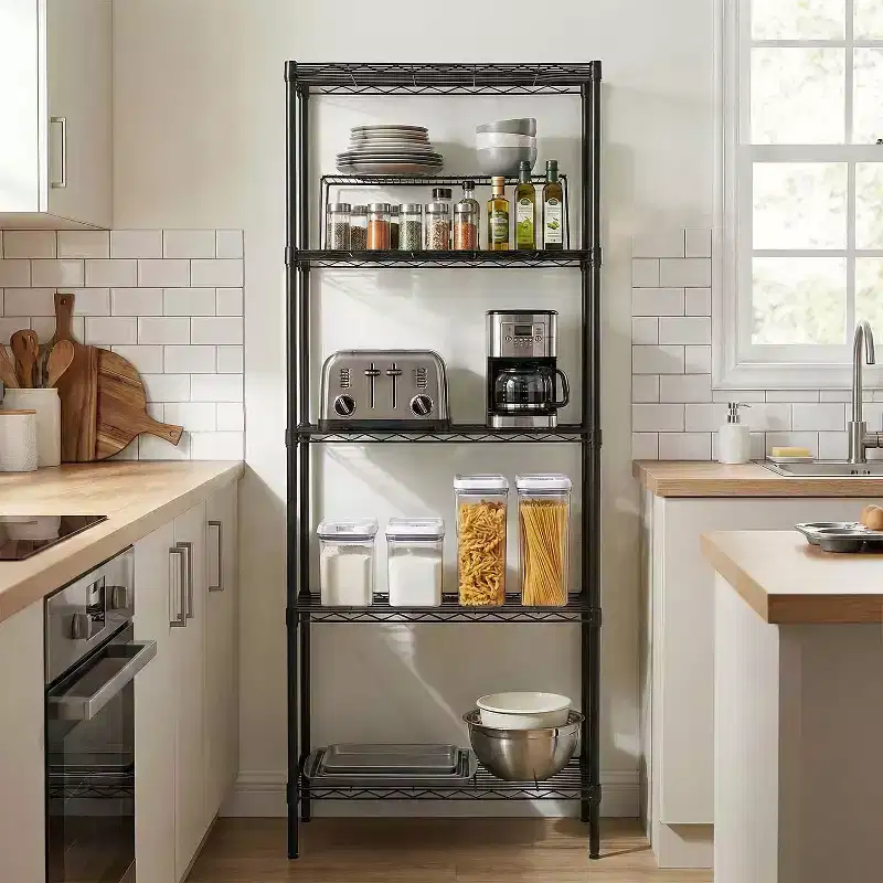 5 Tier Wire Shelving Unit Heavy Duty Storage Rack Metal Shelf Garage Organizer Wire Rack