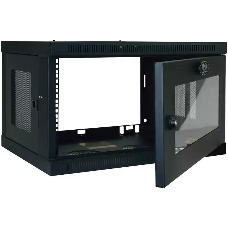 Tripp Lite by Eaton SmartRack 6U Low-Profile Switch-Depth Wall-Mount Mini Rack Enclosure Cabinet with Clear Acrylic Window, SRW6UG