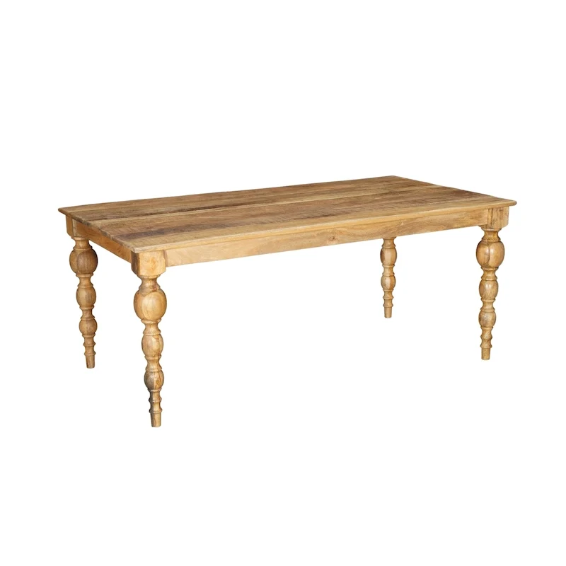 72 Carved Solid Wood Dining Table - 72 W