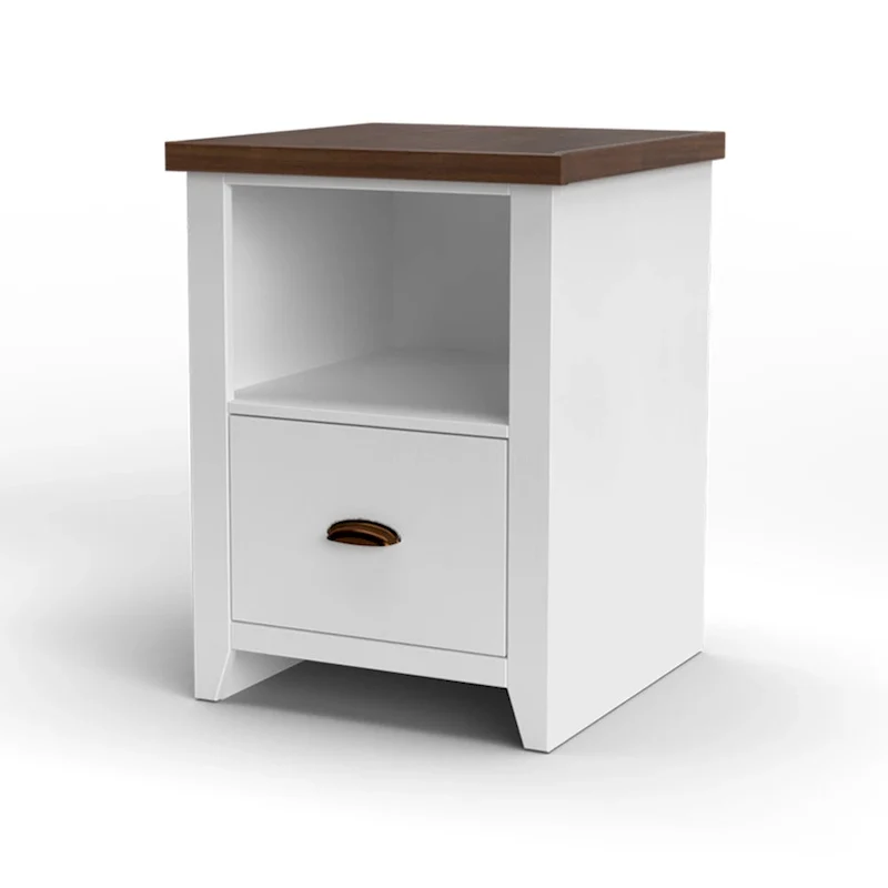 Modern Farmhouse 22 inch 1-drawer file, No Assembly Required, Two-Tone Finish