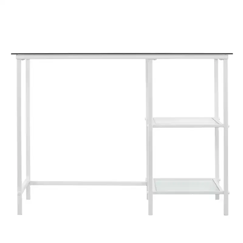 Layton Metal/Glass Student Desk - White - SEI