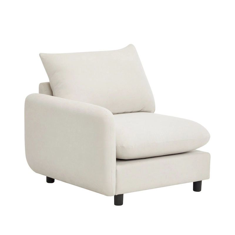 Christopher Knight Home - Evelyn Modern 2-Seater Modular Upholstery Sectional Loveseat Sofa with Ottoman