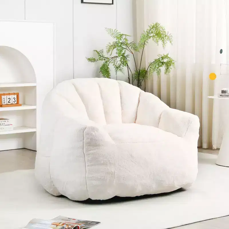 Bean Bag Chair with Armrests, Stuffed High-Density Foam. Lazy Sofa, Comfy Chair for Adults in Living Room or Bedroom Reading