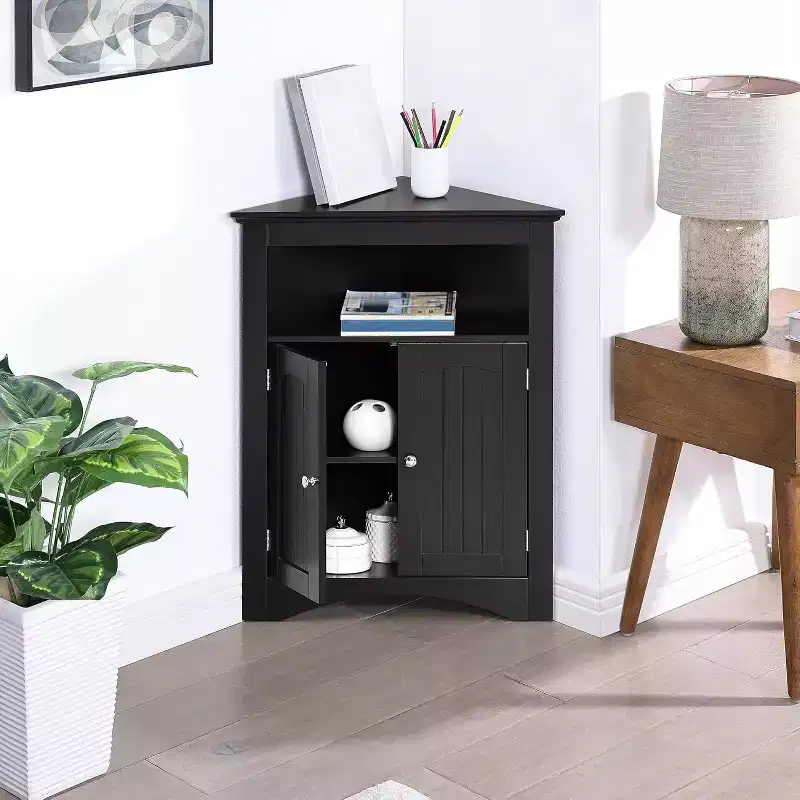 Bathroom Storage Cabinet Corner,Floor Cabinet with Adjustable Shelves,Freestanding Narrow Bathroom Toilet Paper Organizers for Small Spaces