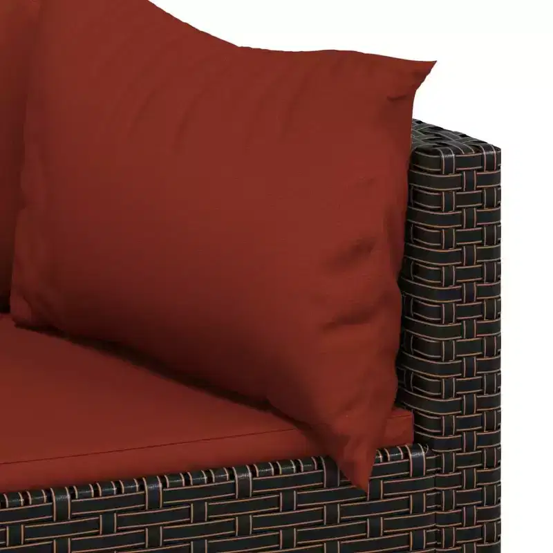 vidaXL Patio Furniture Set Modern Lounge Set with Cushions Poly Rattan