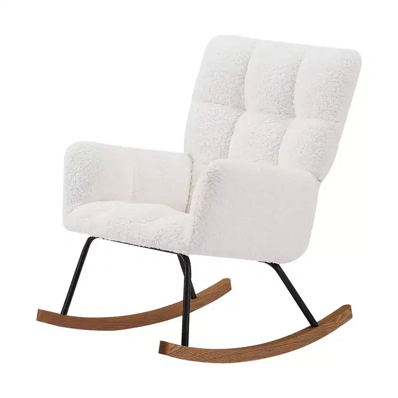 Okak Modern Glider Arm Chair,High Back Comfy Rocking Chair for Living Room,Office,Nursing,Reading