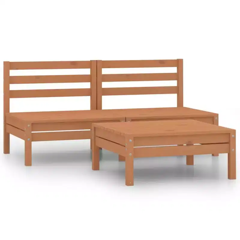 vidaXL Garden Lounge Set Honey Solid pinewood Medium Modular