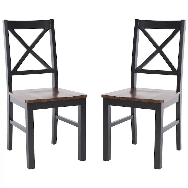 SAFAVIEH Concetta White/Natural Dining Chair - 17.5 W x 19.5 L x 37 H - 18W x 20D x 37H