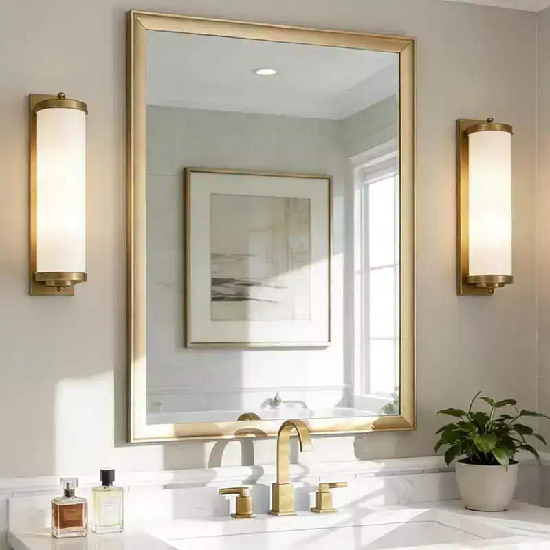 30x40 Vanity Mirror for Bathroom, Rectangle Mirror, Anti-Rust, Vertical or Horizontal Wall Mount, Modern, Over Sink, Aluminum Frame