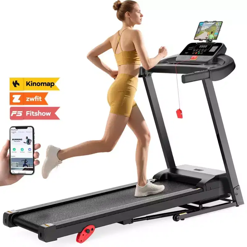 Treadmill on sale  3.5HP Folding Treadmill for Home, 12% Manual Incline, 7.5 MPH, 71 Programs, APP Control, Heart Rate Monitor, knee strap gift