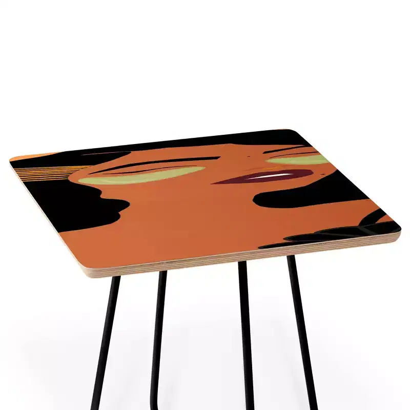 EELISE_NDRI Mean Greens Square Side Table - Deny Designs