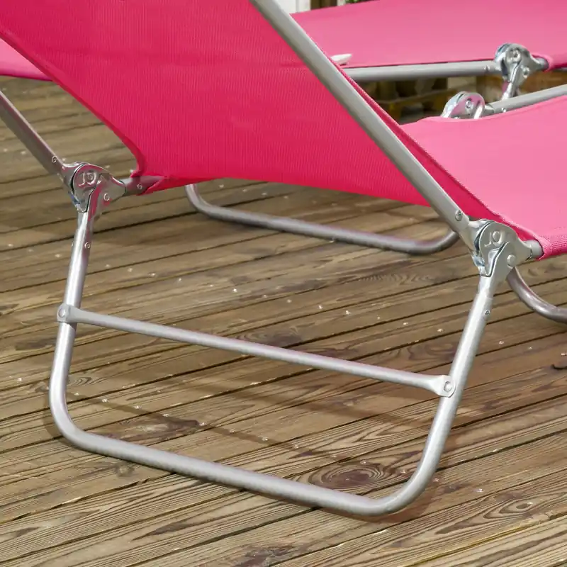 Folding Chaise Lounge, Reclining Sun Tanning Chairs