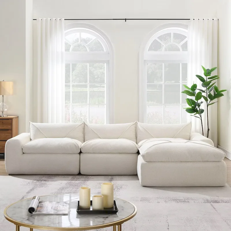 116  Fully Compressed Sofa with High Density Foam,Particle Chenille