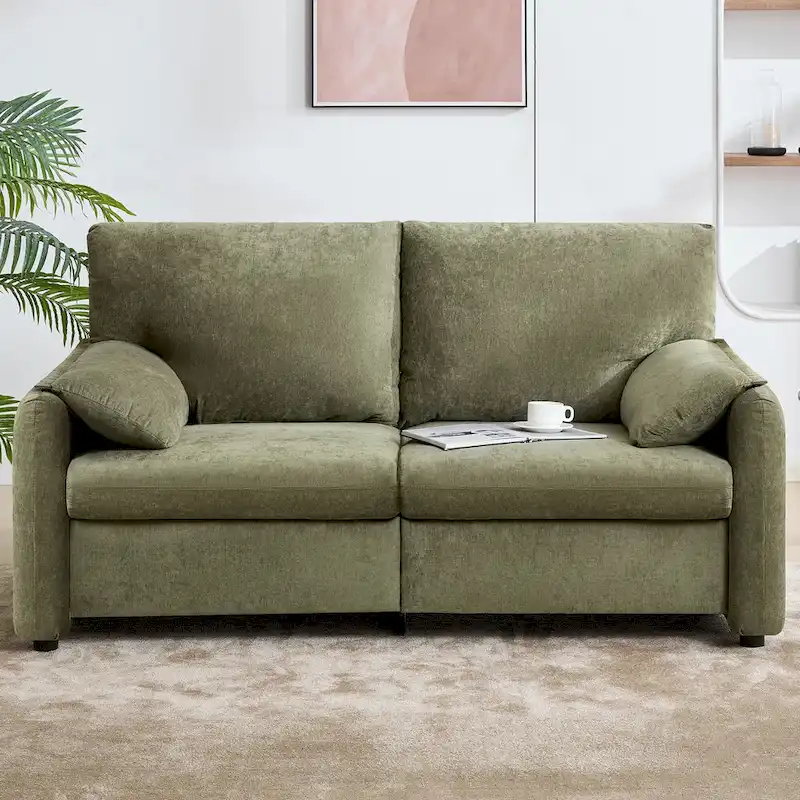 800LBS Down Filled Sofas, 60 inch Minimalist Sofa, with Multiple Colors in the Living Room and Bedroom