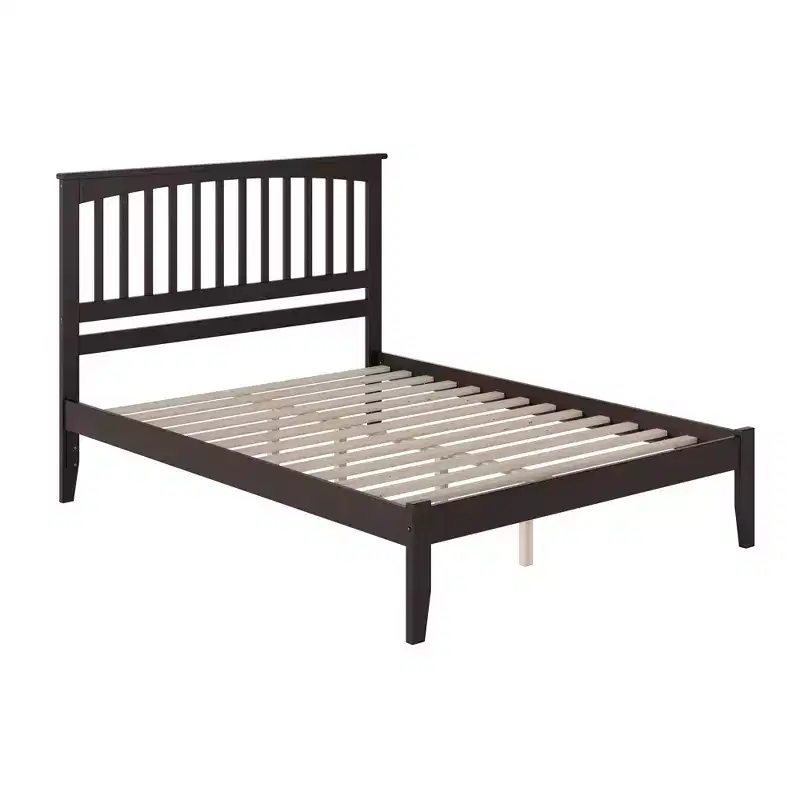 HomeStock 50 in.H Espresso King Size Freestanding Headboards with Bed Frame