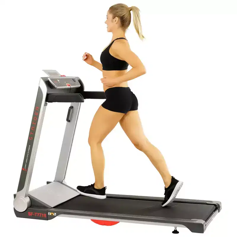 Sunny Health & Fitness Strider Electric Treadmill with 20" Wide LoPro Deck