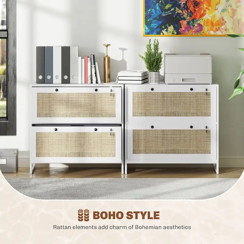 2 Drawer File Cabinet with Lock, Vertical Filing Cabinet with Keys