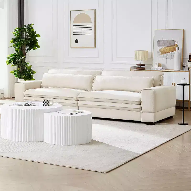 GDFStudio Delara 104.72'' 4-Seater Mid-Century Modern Upholstered Sofa