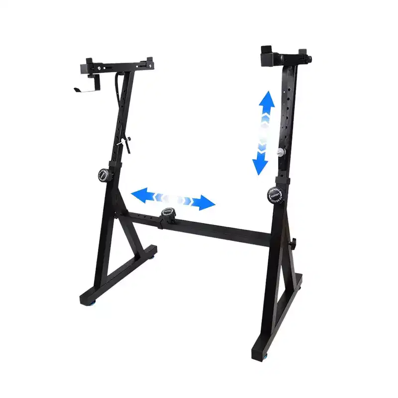 Black Adjustable Z-Style Keyboard Stand C Heavy Duty Folding Piano Stand for 44-88 Key Electric Pianos (1-Pack)