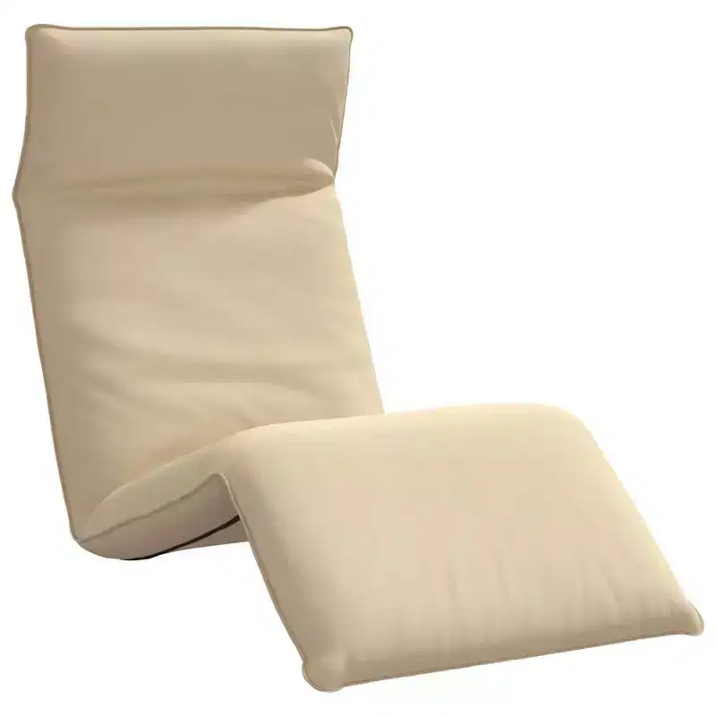 vidaXL Sun Lounger Beige Oxford fabric 100% polyester, metal frame