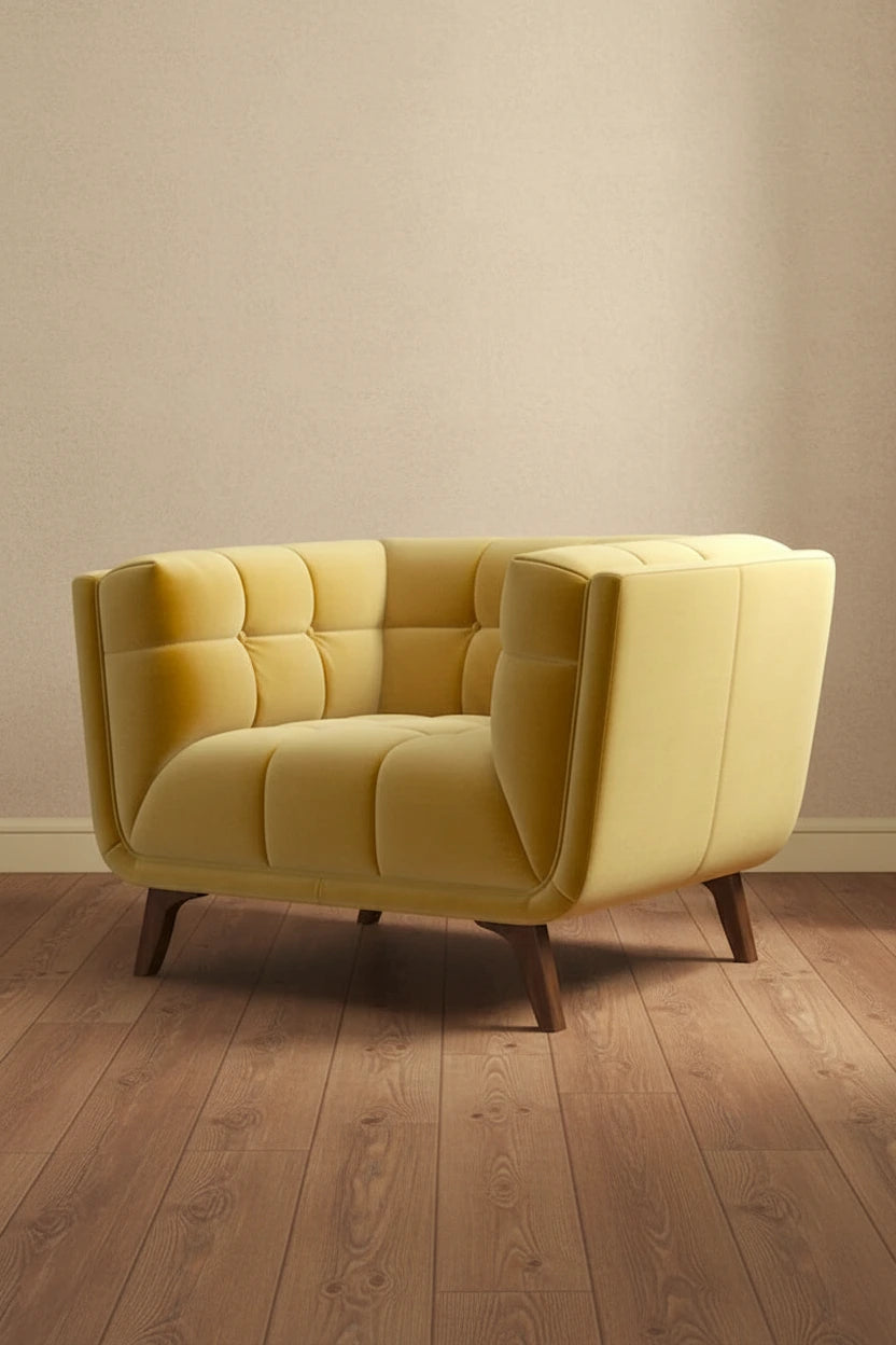 Kameron Mid Century Modern Luxury Tufted Accent Armchair