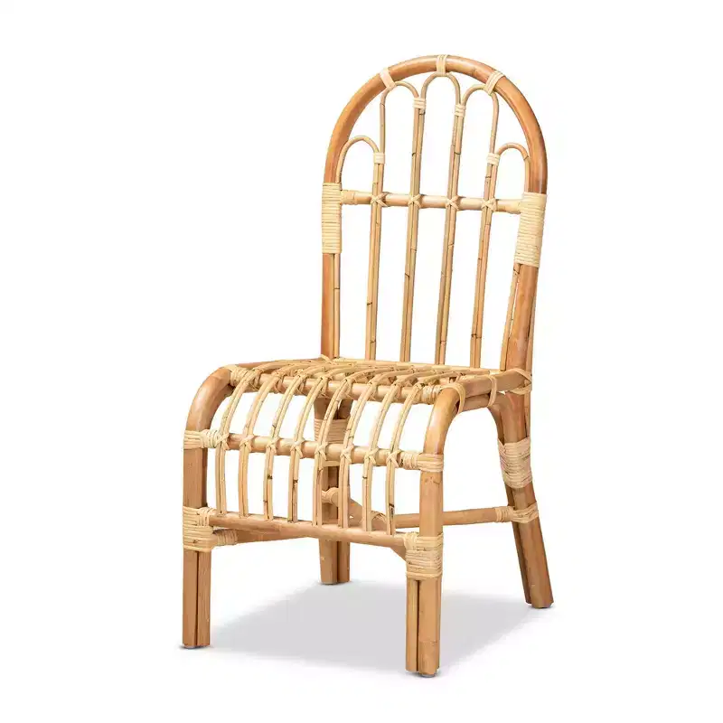 Rattan Accent Chair Natural - Handmade, Fully Assembled