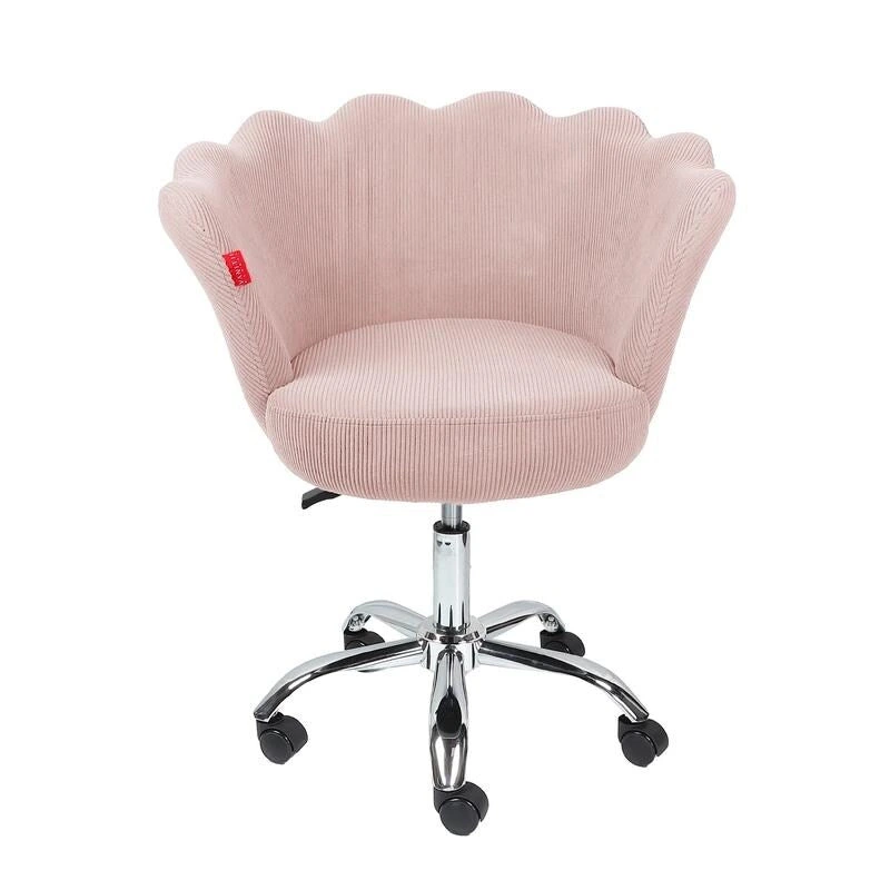 VANITII Accent Chair Swivel Vanity Chair Office Desk Chair With Wheels Modern Height Adjustable Pink/Grey/White