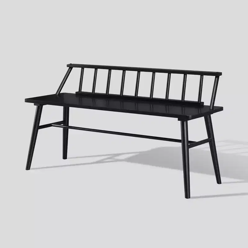 Transitional Low-Back Spindle Entryway Bench - Saracina Home