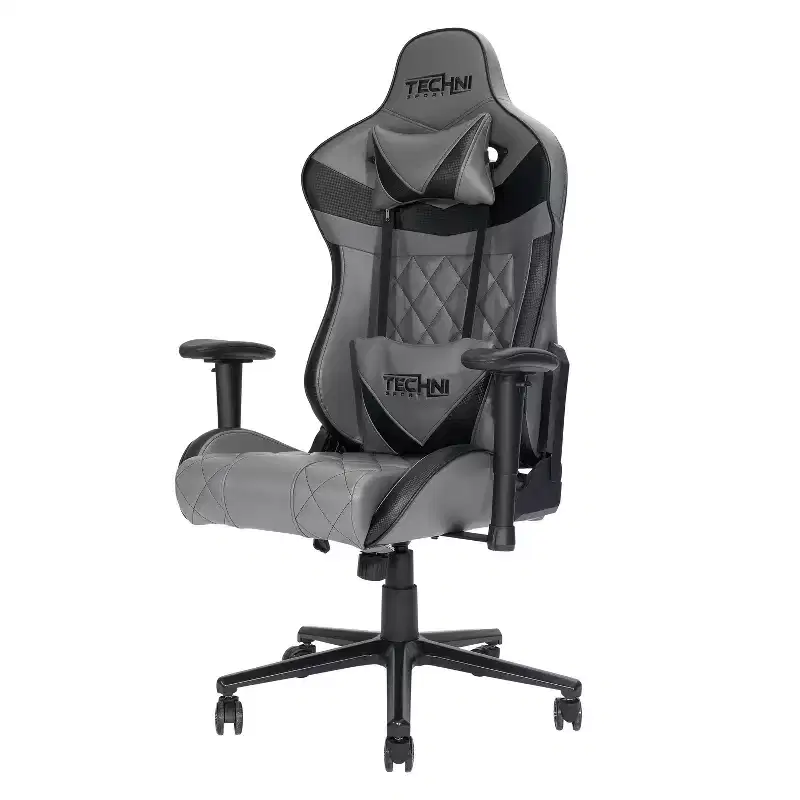 XL Ergonomics Gaming Chair 360 Swivel Office Chairs with Head&Lumbar Pillow,90-150 Recliner Chair for Office&Home,350lbs Max,Gray