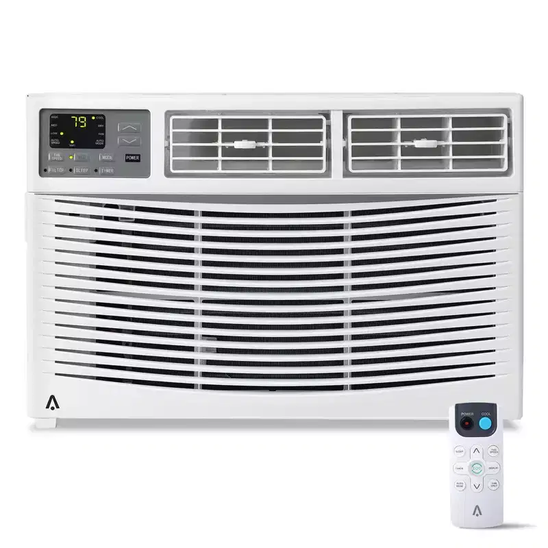 8,000 Btu Window Air Conditioner, Cools Up to 350 Sq. Ft with Cooling, 3 Fan Speed, Window-Mounted Room Ac Window Unit with Remote, Easy Install Kit