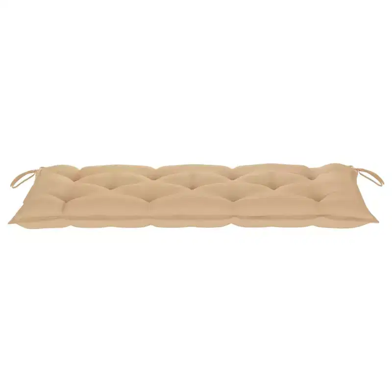 Garden Bench Acacia wood with beige cushion