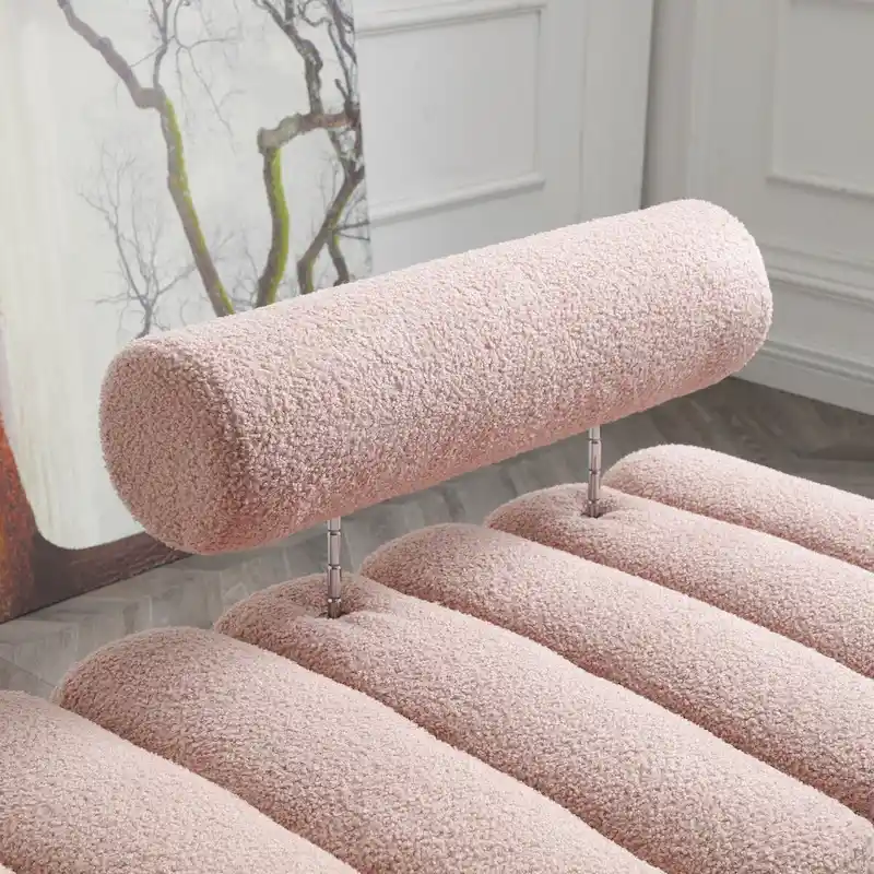 53.2 Width Modern End of Bed Bench Fabric Upholstered 2 Seater Sofa Couch Entryway Ottoman Bench