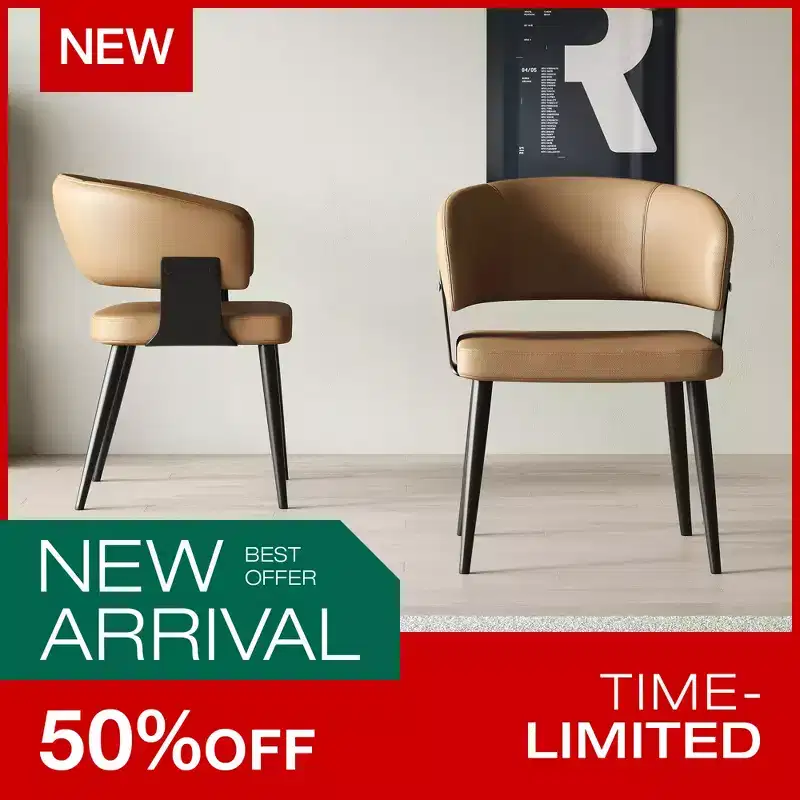 Luck Live Modern Set of 2 Upholstered Dining Chairs with Metal Feet, Soft Padded Seat & Back, Stylish Accent Chairs for Home Office & Kitchen