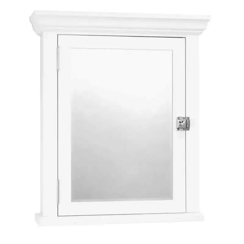 27.19 in. H X 22.38 in. W X 5.88 in. D Gloss White Wall Cabinet