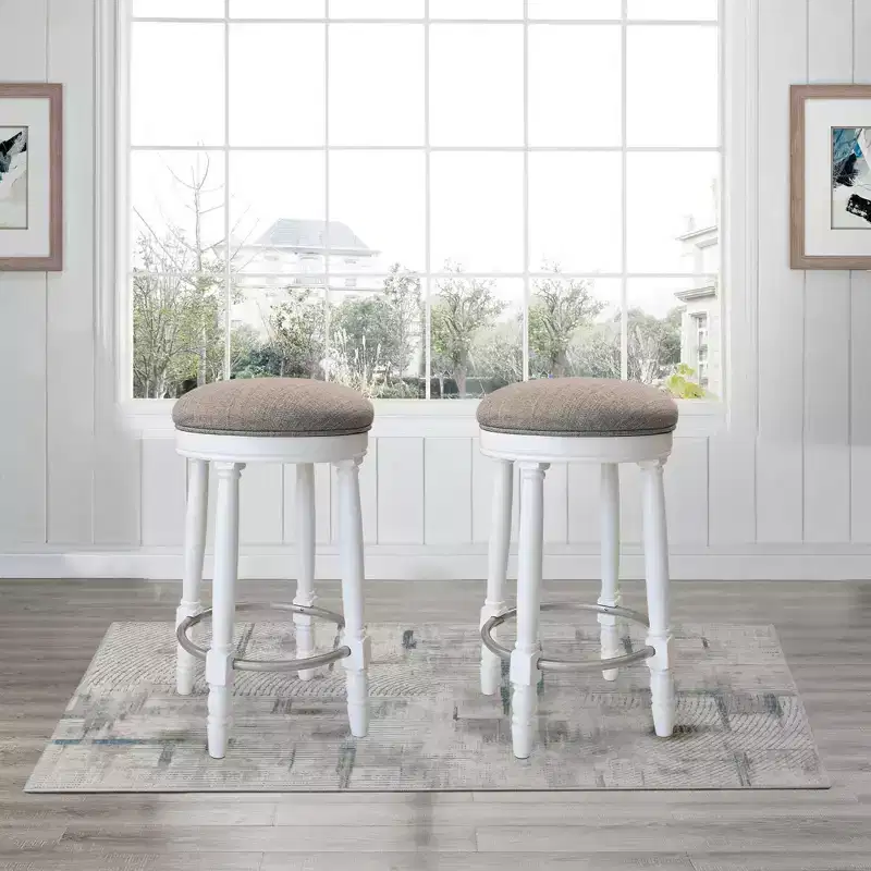 Vatros Bar Stools Set of 2 26 Counter Height Stool 360 Swivel Barstool