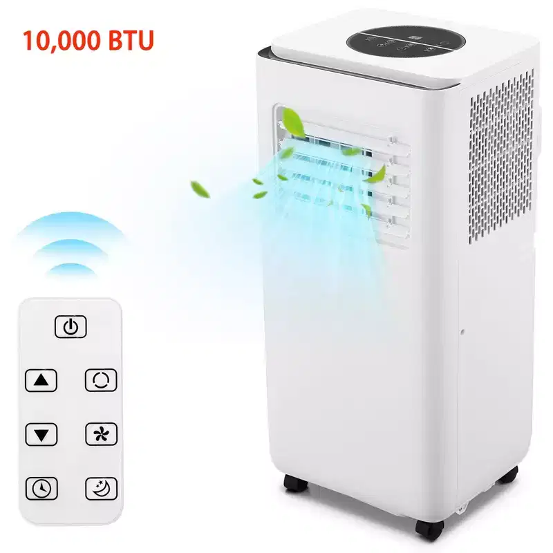 8,000 BTU (ASHRAE) / 6,000 BTU (SACC) Portable Air Conditioner /AC with Cooling, Dehumidifier Fan Function, Remote Control, Sleep Mode, 24H Timer