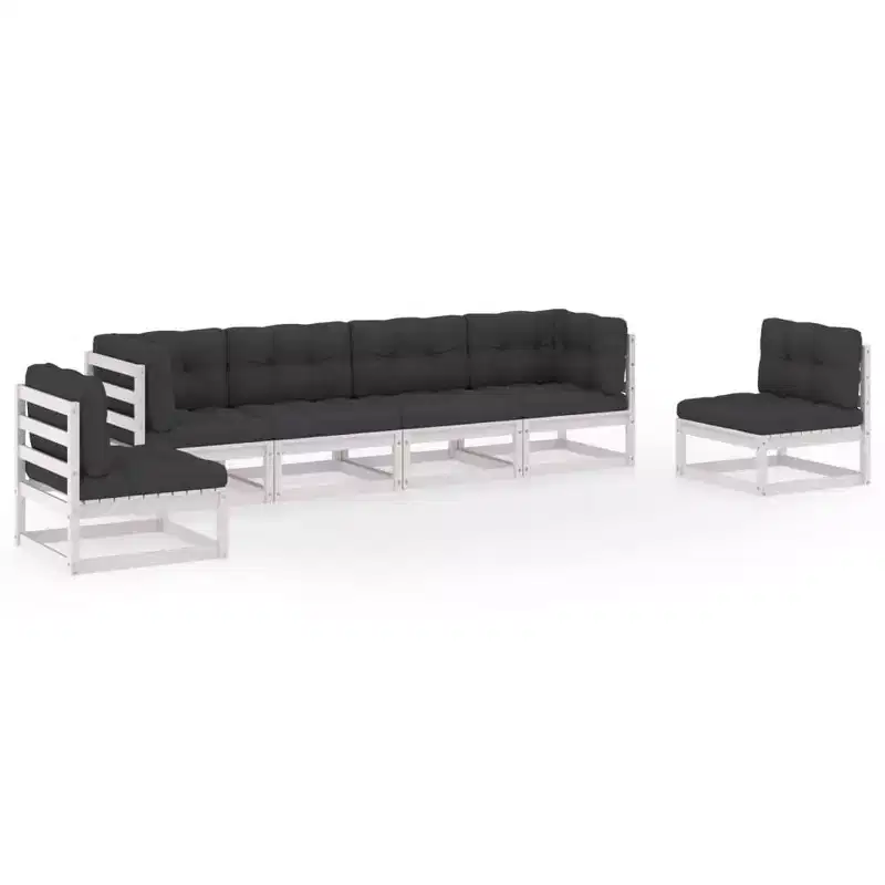 vidaXL Garden Lounge Set Pine Solid pine wood Modular