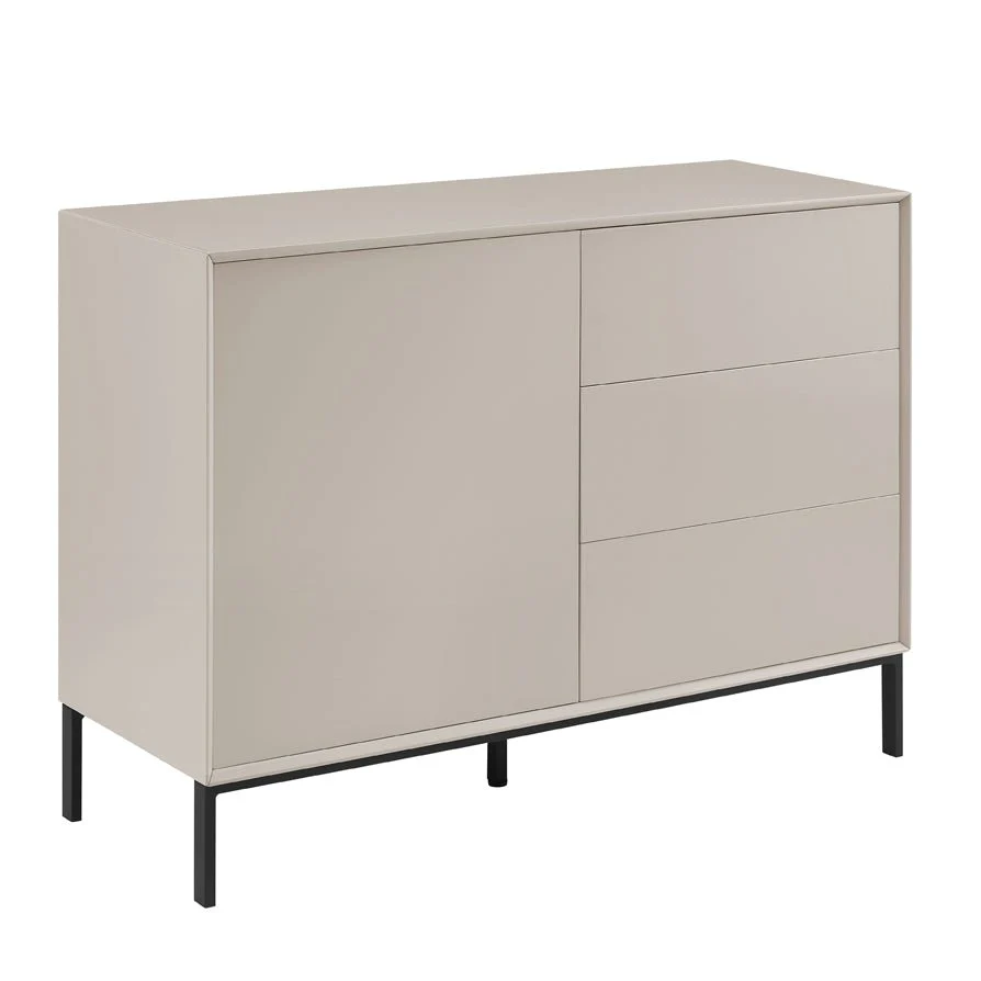 Contemporary Taupe Sideboard with Drawers for Living Room