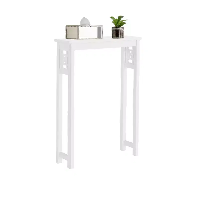 Derby Over-the-Toilet Storage Shelf, 37 in. Tall Bathroom Space Saver, Modern Freestanding Organizer for Toiletries & Towels, White