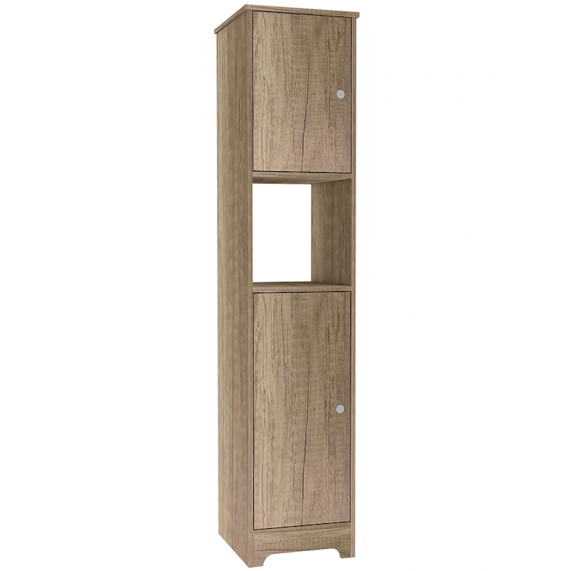 Ibis 14-inch Wide Linen Cabinet with Double Doors, 4 Interior Shelves, and 2 Cabinets