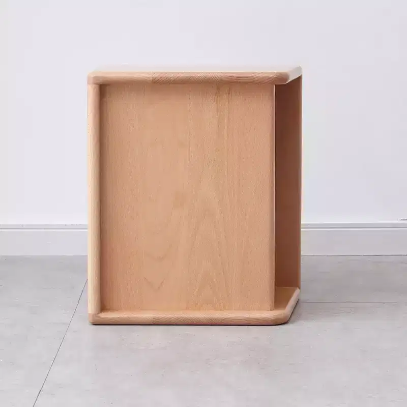 Natural Solid Wood Nightstand for Bedroom and Living Room