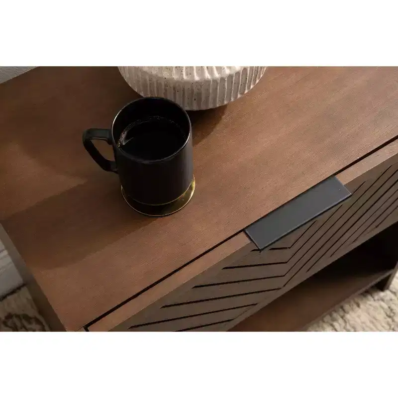 Kate and Laurel Mezzeta Wood Side Table, 22x14x22, Brown