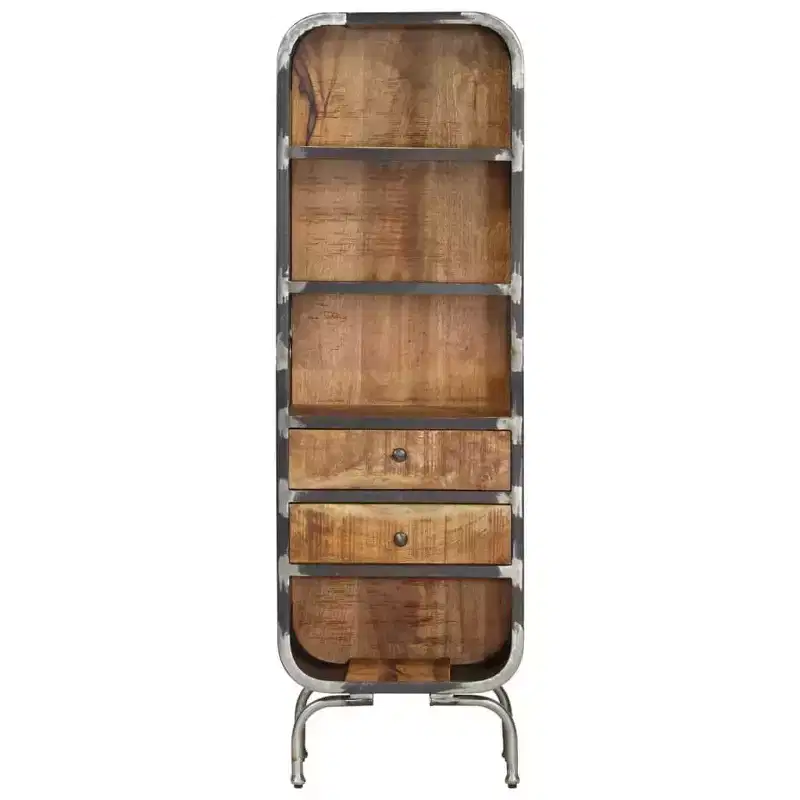 Solid Wood Highboard - Mango Wood Storage Cabinet in Brown - Unique Rustic Style Stand with Ample Storage Space