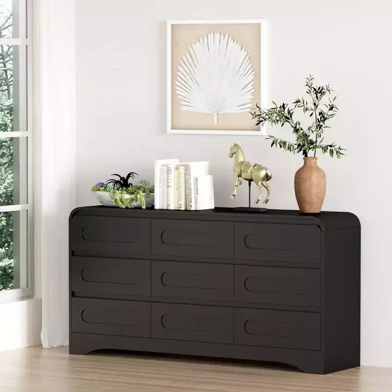 9-Drawer Wide Dresser for Bedroom with Pre-Installed Slides – 63