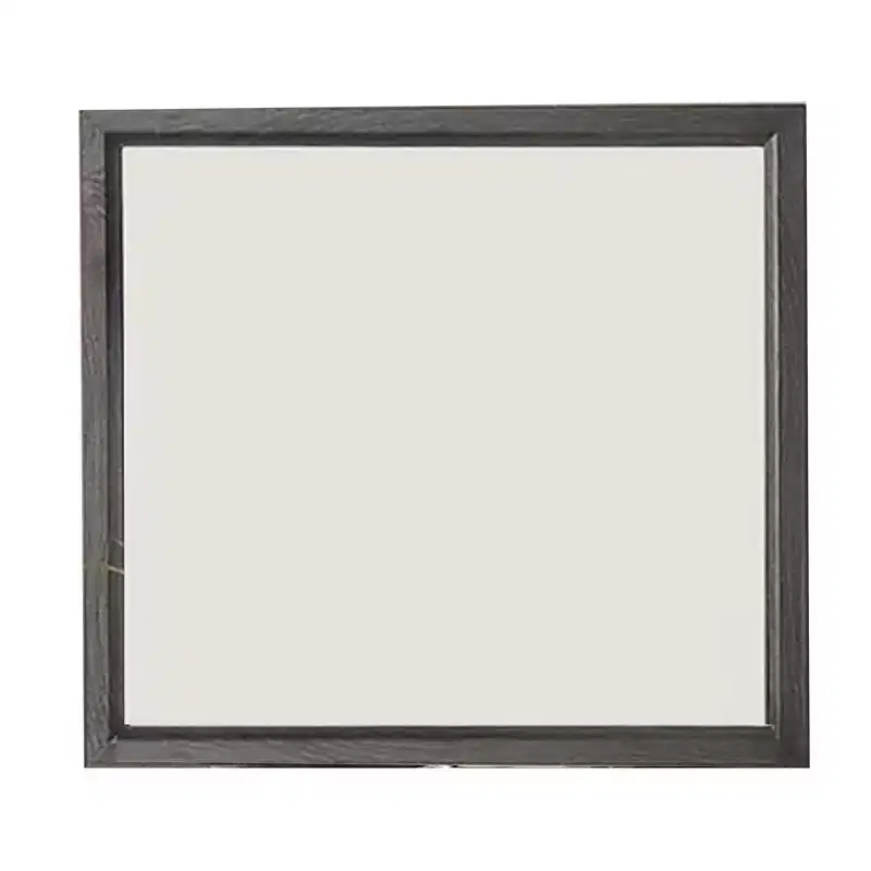 Royal Hampton Dresser Vanity Mirror, 39 Inch Contemporary Gray Wood Frame