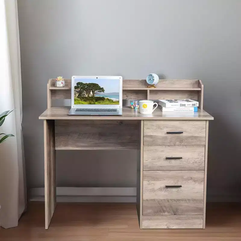 Karlhome 43in Computer Desk with 3 Drawers