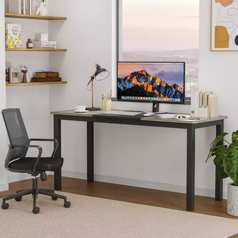Computer Desk Home Office Desk 63 - Industrial Writing Table for Gaming & Study