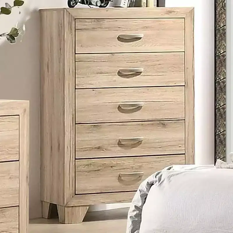 32" Miquell Decorative Storage Drawer Natural - Acme Furniture: Wood Composite, 5 Drawers, 44" Height