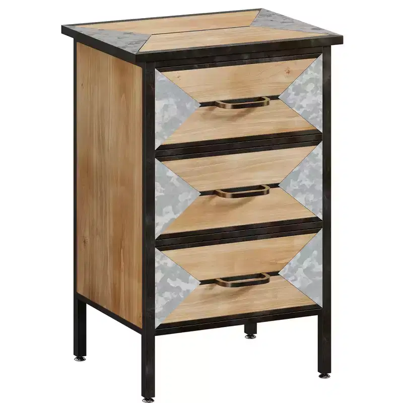 Modern Wooden 3-Drawer Storage Unit, Freestanding Console Table, Multi-Scene Organizer for Entryway, Bedroom, Hallway & More