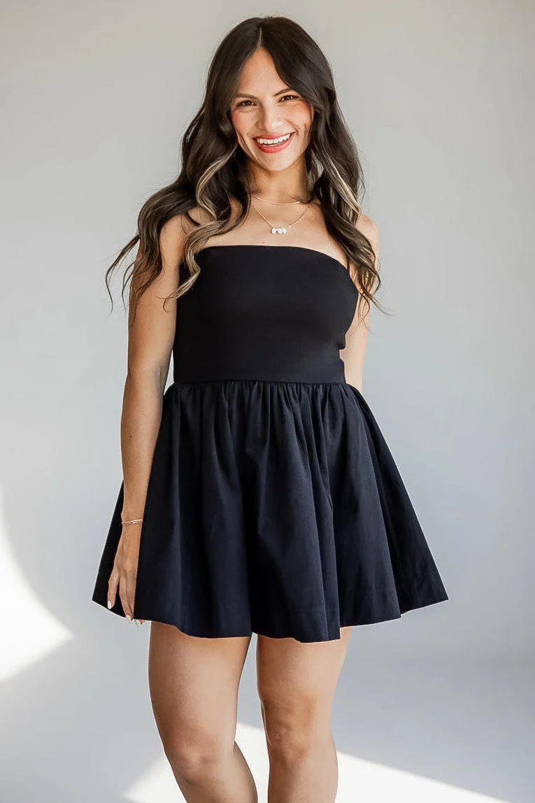 Strapless Fit and Flare Mini Dress